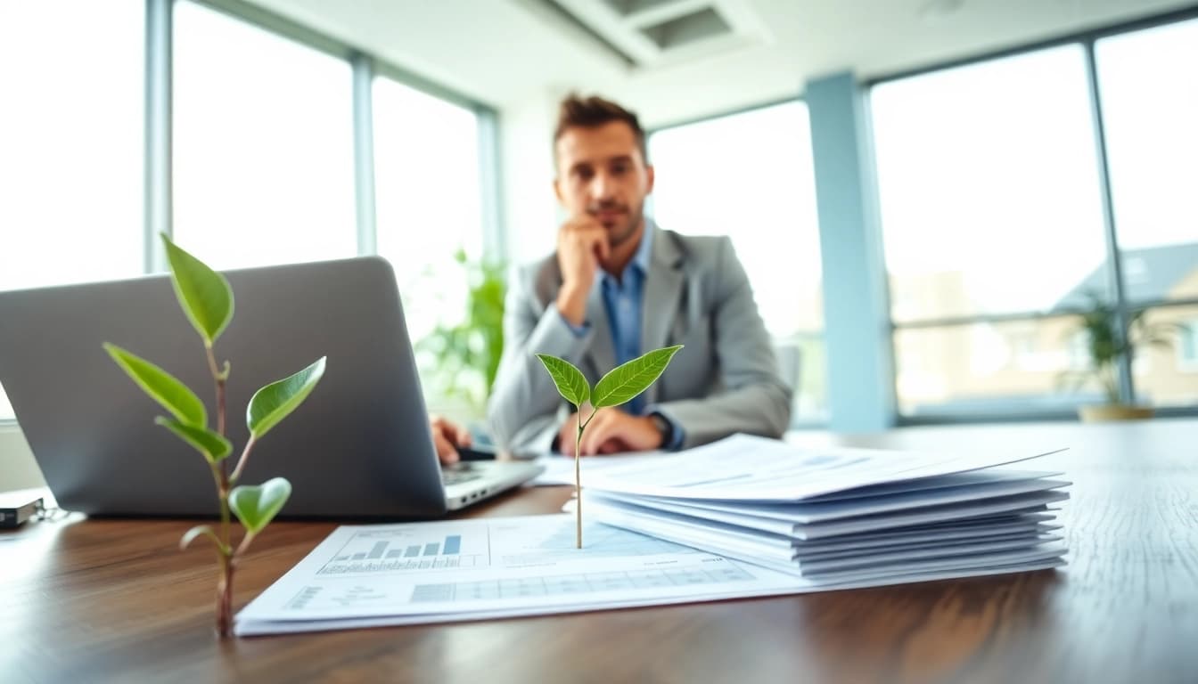 Schuldnerberater bietet professionelle Finanzberatung in einem modernen Büro.
