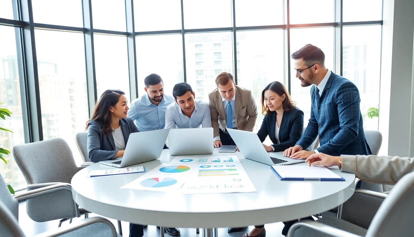 Teamwork bei https://piraminds.com/ im modernen Büro, das Kreativität und Klärung fördert.