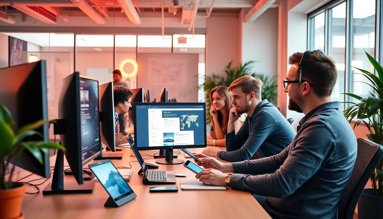 Optimieren Sie Ihre Digitales Marketing-Kampagnen in einem modernen Büro mit Technologien und innovativen Ansätzen.