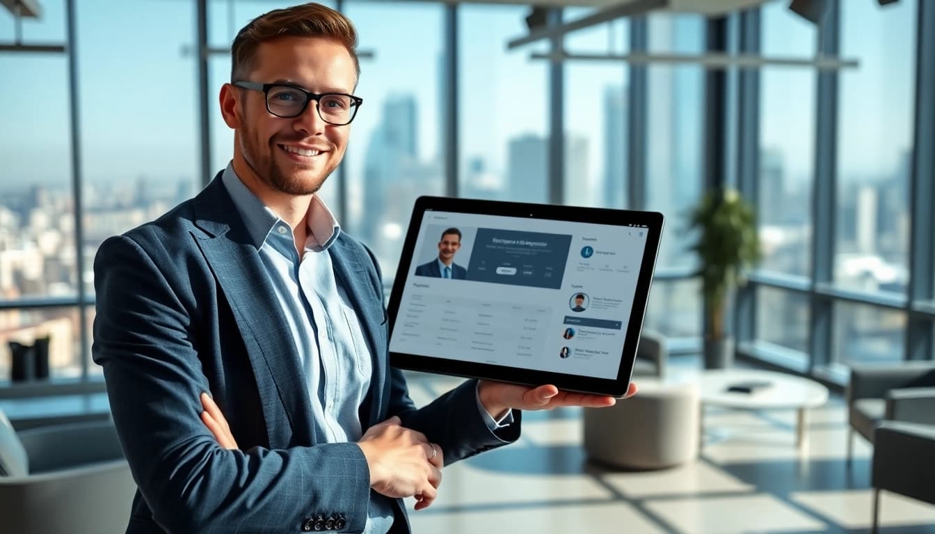 Headhunter Ingenieure treffen sich in einem modernen Büro.