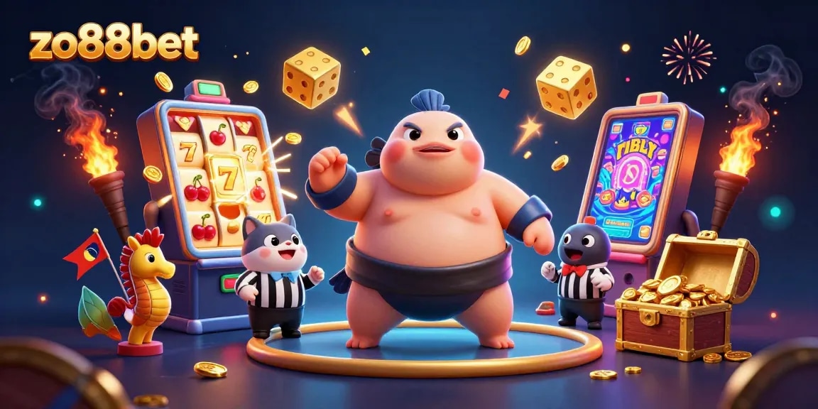 Experience thrilling wins at zo88bet with this vibrant underwater casino scene featuring fun characters and game elements.