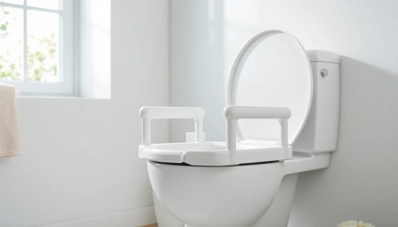 Optimale toilettensitzerhöhung mit armlehnen für verbesserte Benutzererfahrung.