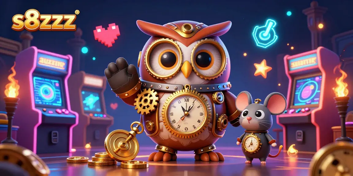 S8zzz players engage in thrilling casino adventures with futuristic game elements and steampunk characters.