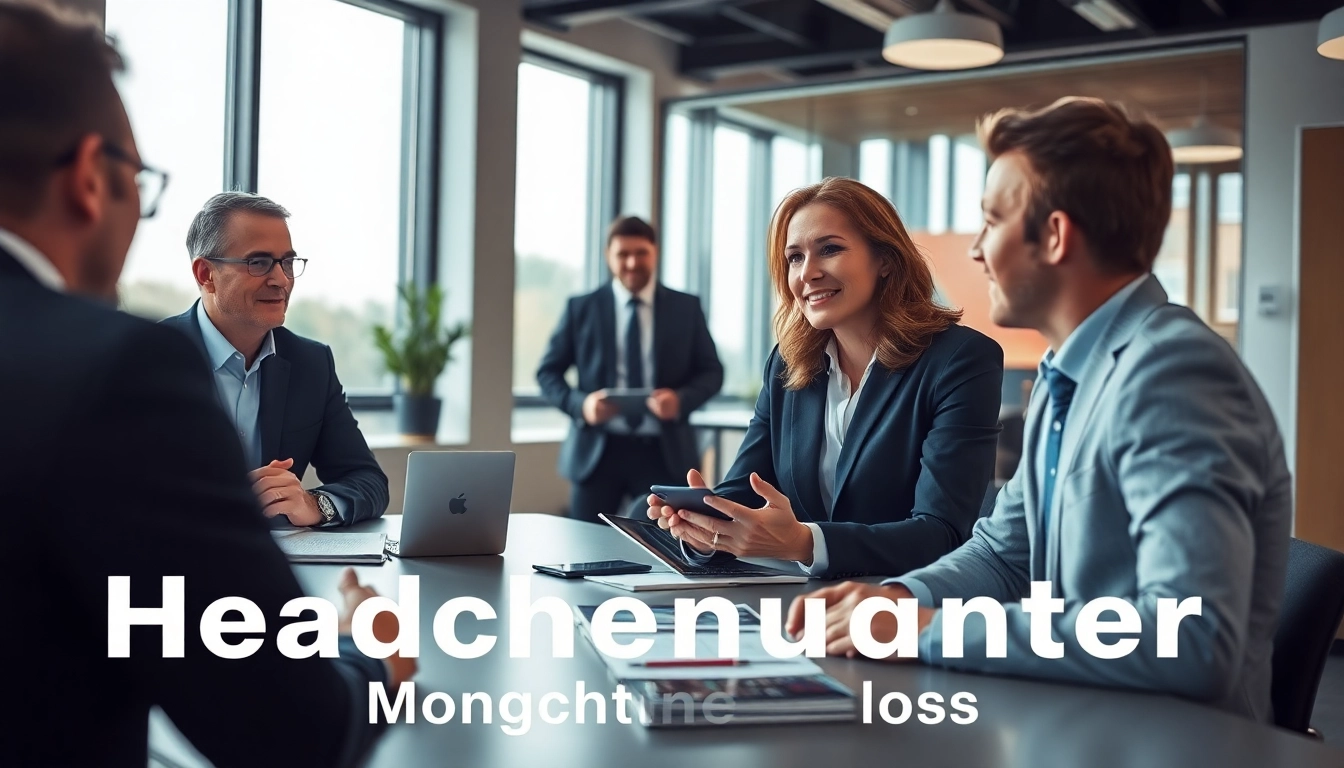 Headhunter Monchengladbach engaging with clients in a modern office environment.