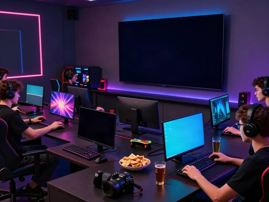 Exciting gaming scene showcasing rokok88 link with friends enjoying a dynamic online gaming experience.