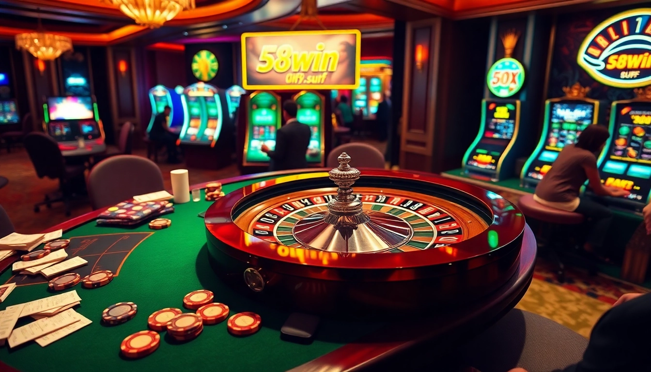 Experience thrilling casino action at 58win.surf with engaging poker and roulette gameplay.