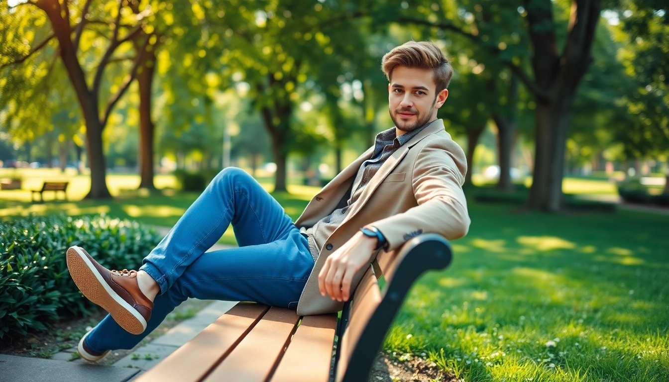 Dating fotograf für tinder bilder in einem Park, der ein unvergessliches Portrait aufnimmt.