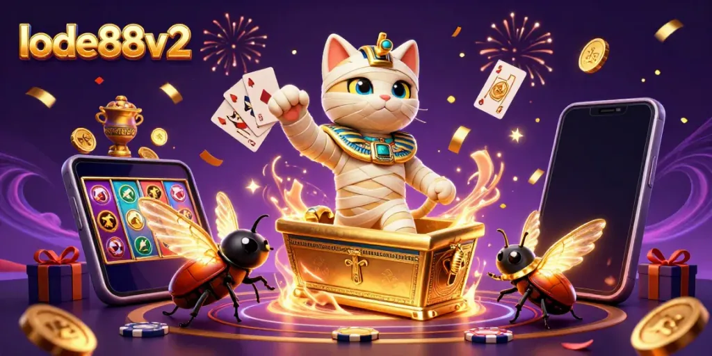 Engage with lode88v2 by exploring thrilling slot games in a vibrant casino scene.
