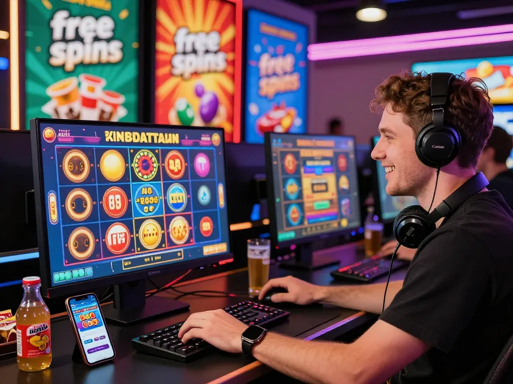 Exciting online casino gaming scene featuring free spins australia offers and vibrant atmosphere