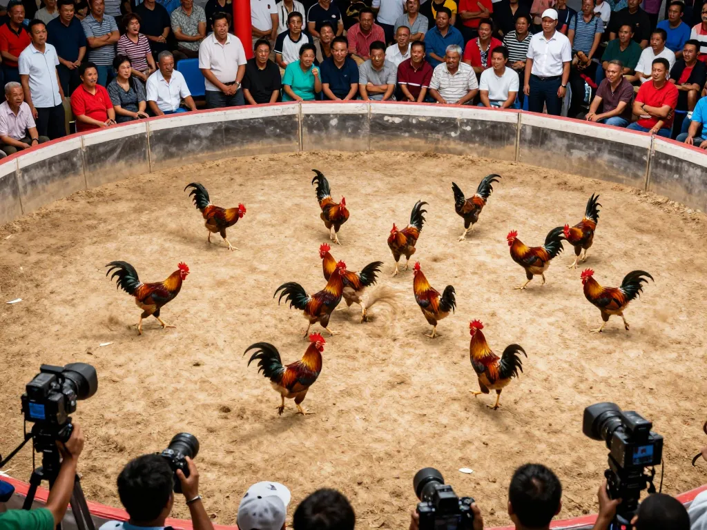 Experience the thrill of đá gà trực tiếp with live fight action and vibrant crowds.