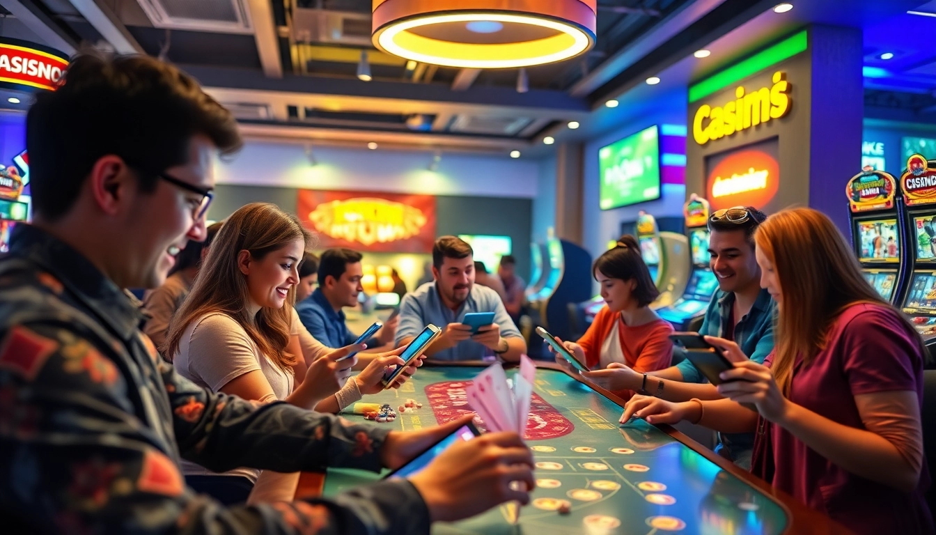Engaged players enjoy online gaming at AE888.COM in a vibrant, immersive environment.