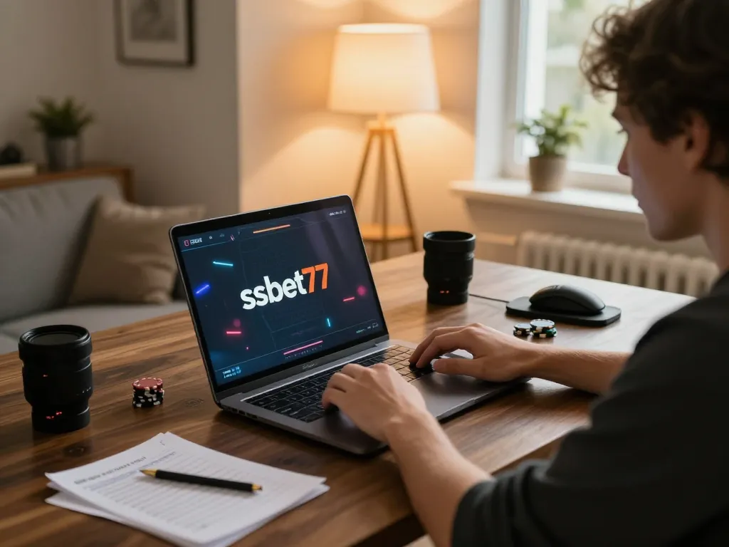 Experience epic gaming strategies on ssbet77 in a cozy online setup with notes to enhance your play.