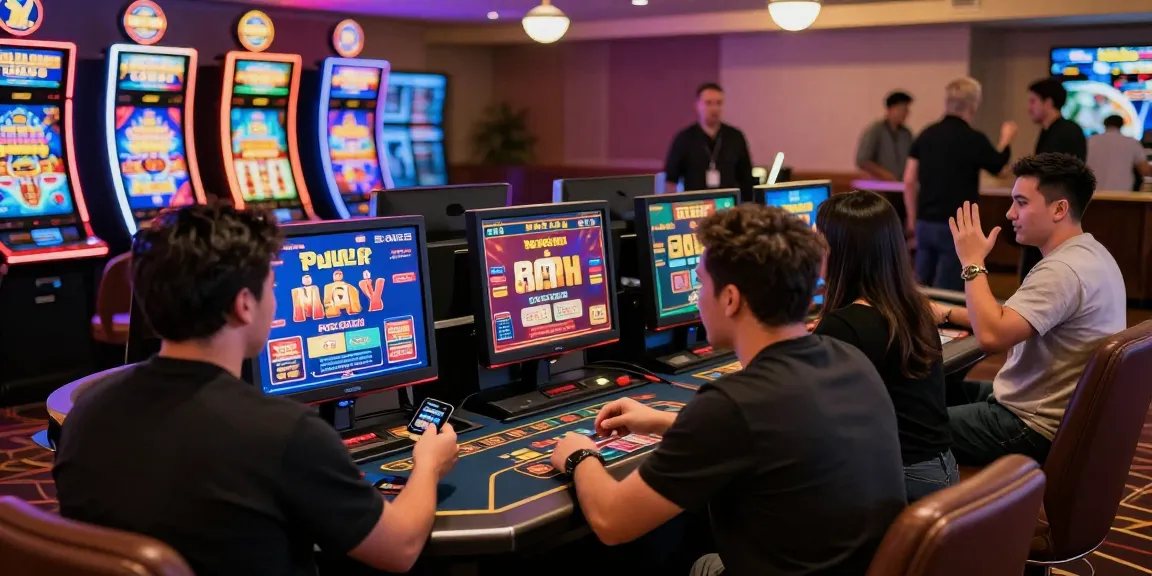 Spieler genießen Spiele im Paysafe Card Casino mit lebendiger Atmosphäre, die Aufregung und sichere Transaktionen zeigt.