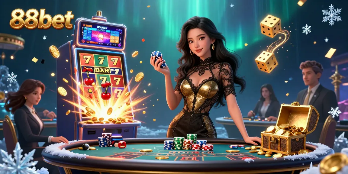 Experience the thrill of 88bet with exclusive gameplay and golden casino chips.