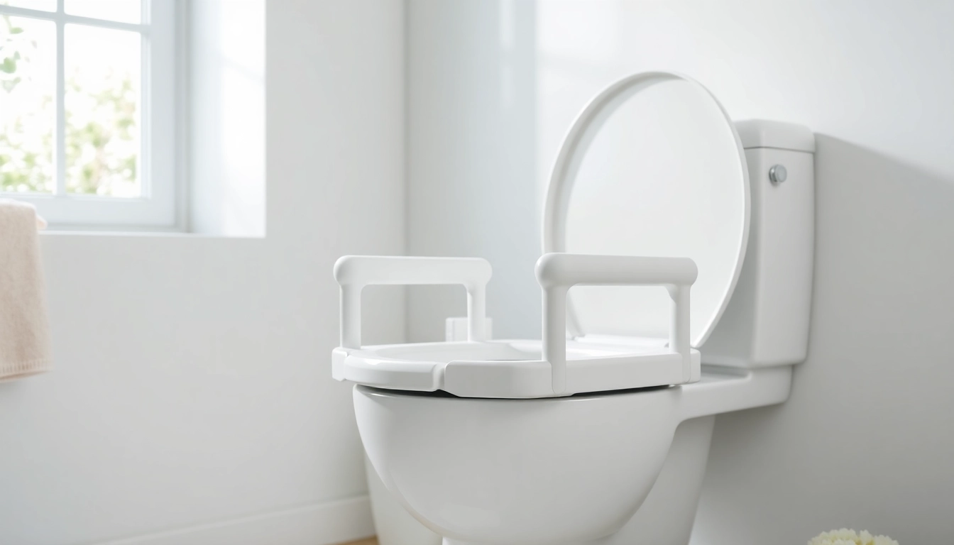 Optimale toilettensitzerhöhung mit armlehnen für verbesserte Benutzererfahrung.