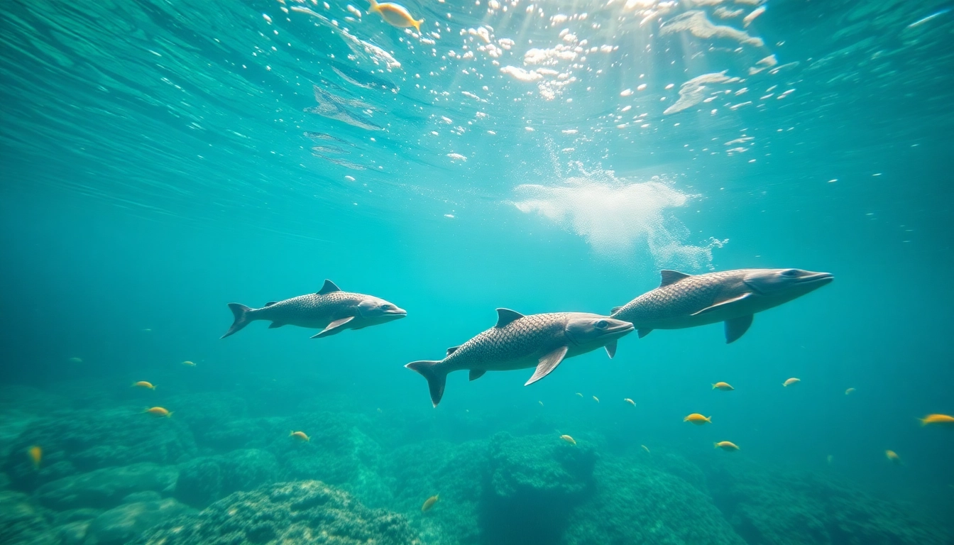 Tauchen lernen Mexiko: Gruppe von Tauchern unter Wasser mit bunten Fischen und Korallenriffe.
