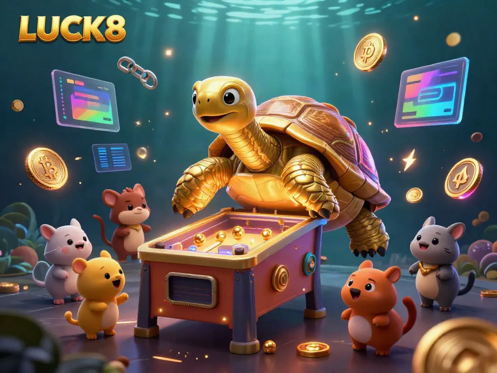 Experience LUCK8 with a vibrant scene showcasing thrilling casino elements and characters enjoying a pinball game.