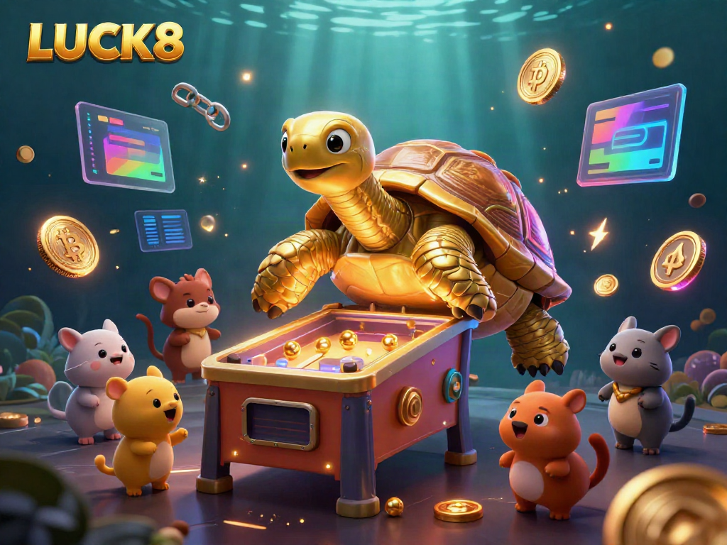 Experience LUCK8 with a vibrant scene showcasing thrilling casino elements and characters enjoying a pinball game.