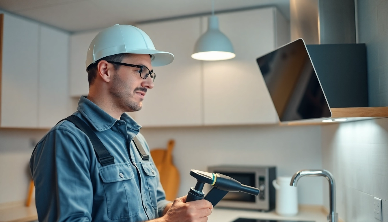 Erleben Sie unseren Installateur Notdienst: Professionelle Wasserreparatur in modernem Küchenambiente.