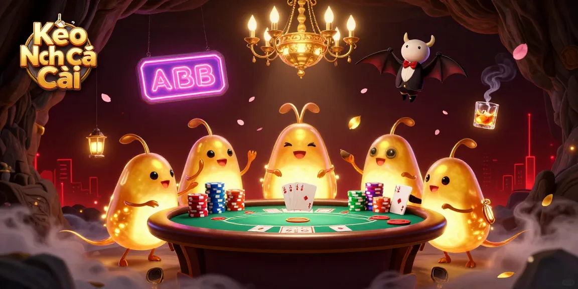 Experience Kèo Nhà Cái action in a vibrant cave casino scene with glowing elements and poker excitement.