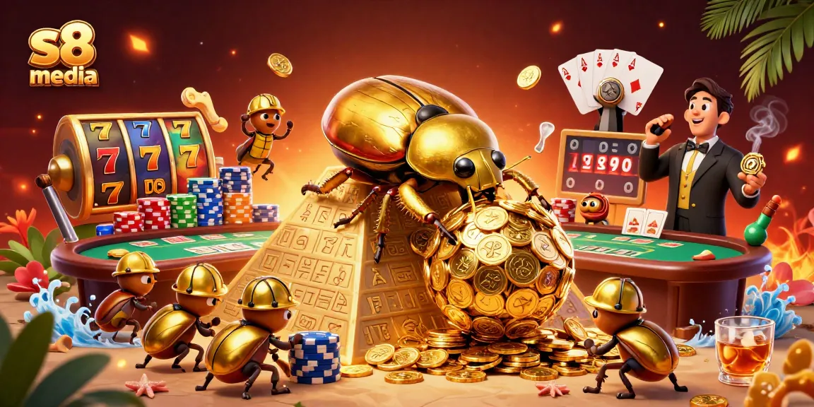Engage with exciting casino gameplay at s8 media featuring golden beetles and rich symbols.