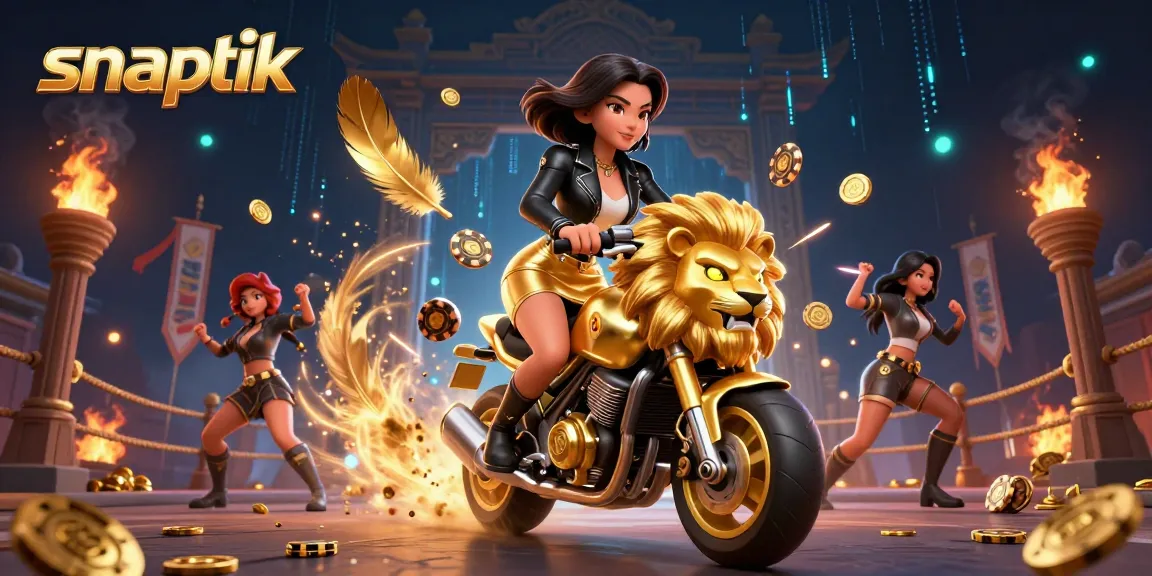 Download TikTok videos easily using snaptik, featuring vibrant 3D gaming elements and characters.