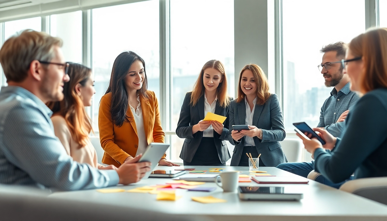 Businessfotograf München während einer kreativen Teamsitzung in modernem Büro.