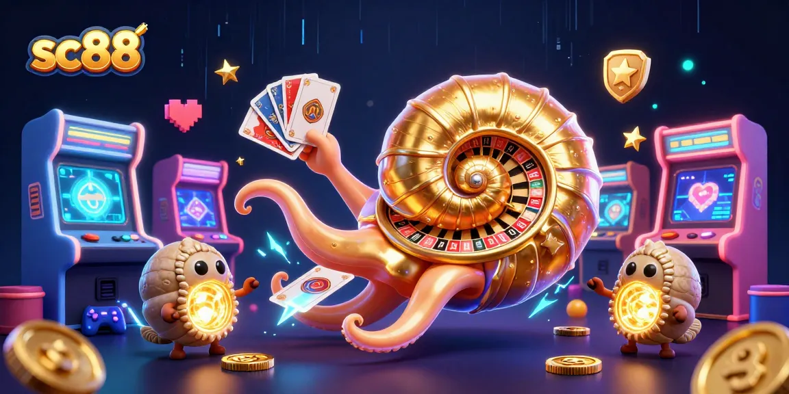 Experience the excitement of sc88’s vibrant casino universe with an animated nautilus roulette wheel.