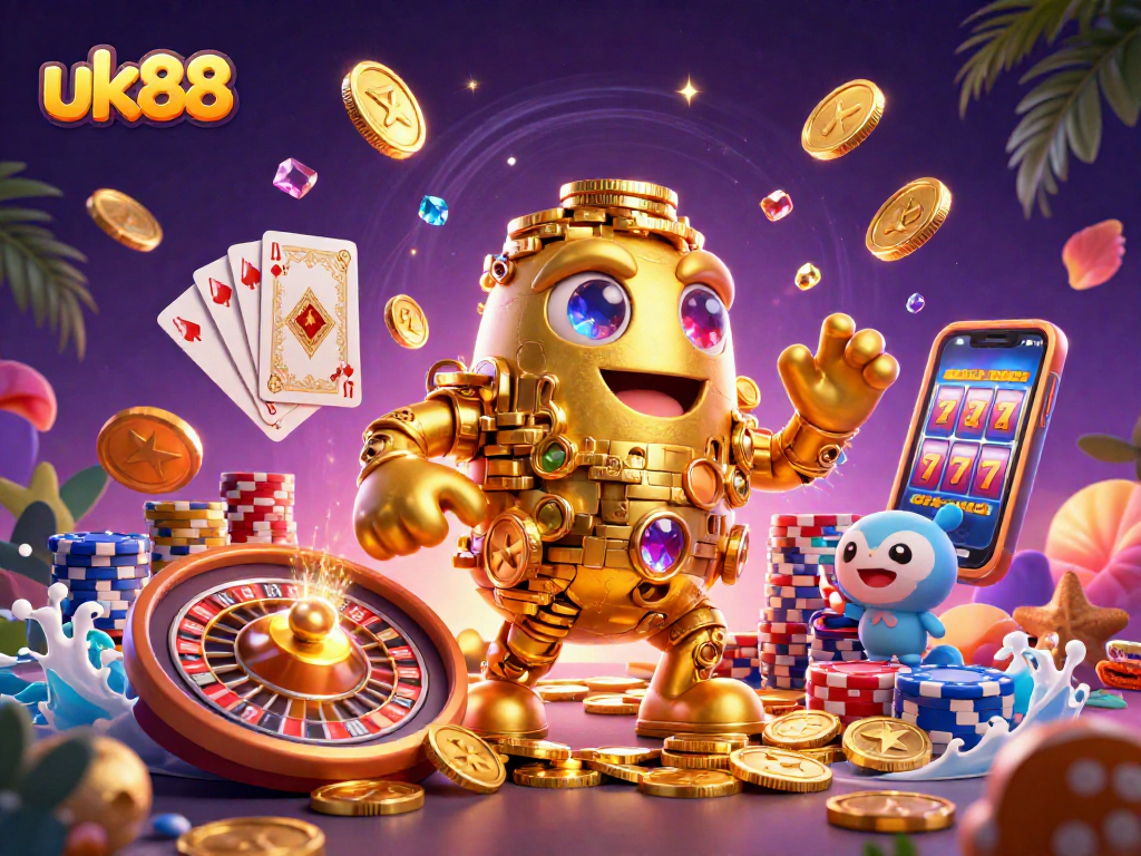 Engage with uk88’s thrilling casino adventure featuring golden golems and dynamic slot machines.