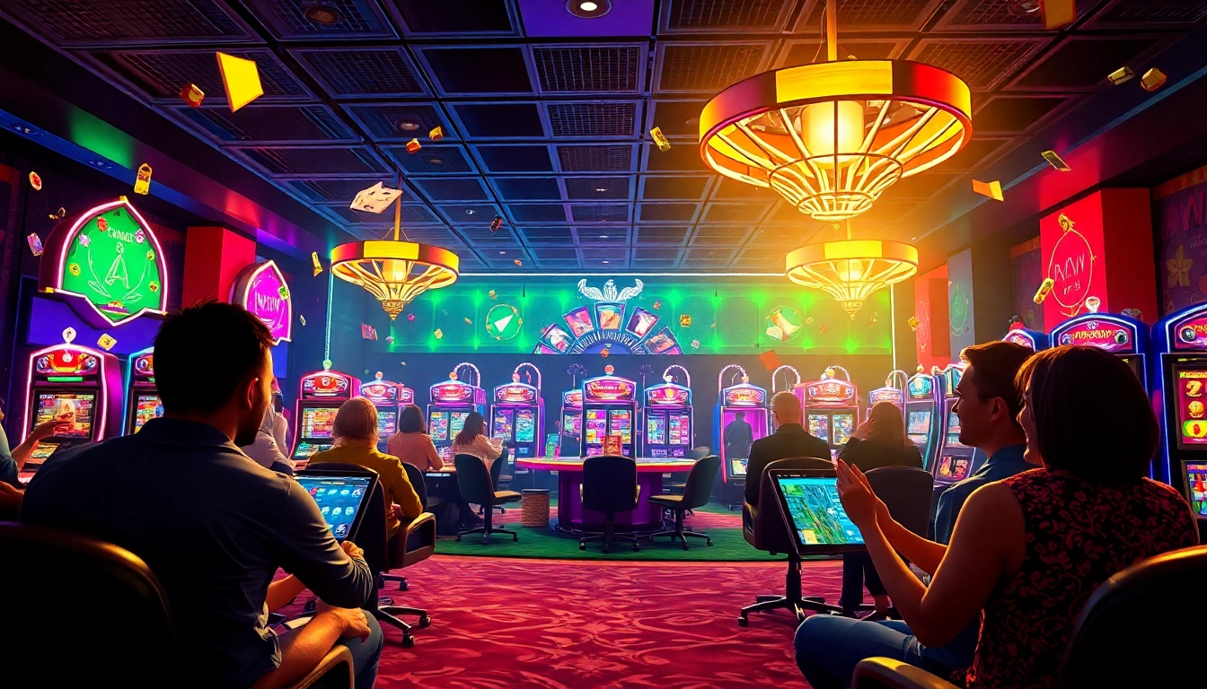 Entdecken Sie die beste Casino App in Deutschland in einem erlebbaren, hell beleuchteten Spielesaal voller Energie und Spaß.