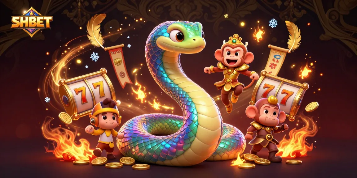 Experience SHBET's thrilling gaming adventure with a colorful 3D casino illustration.
