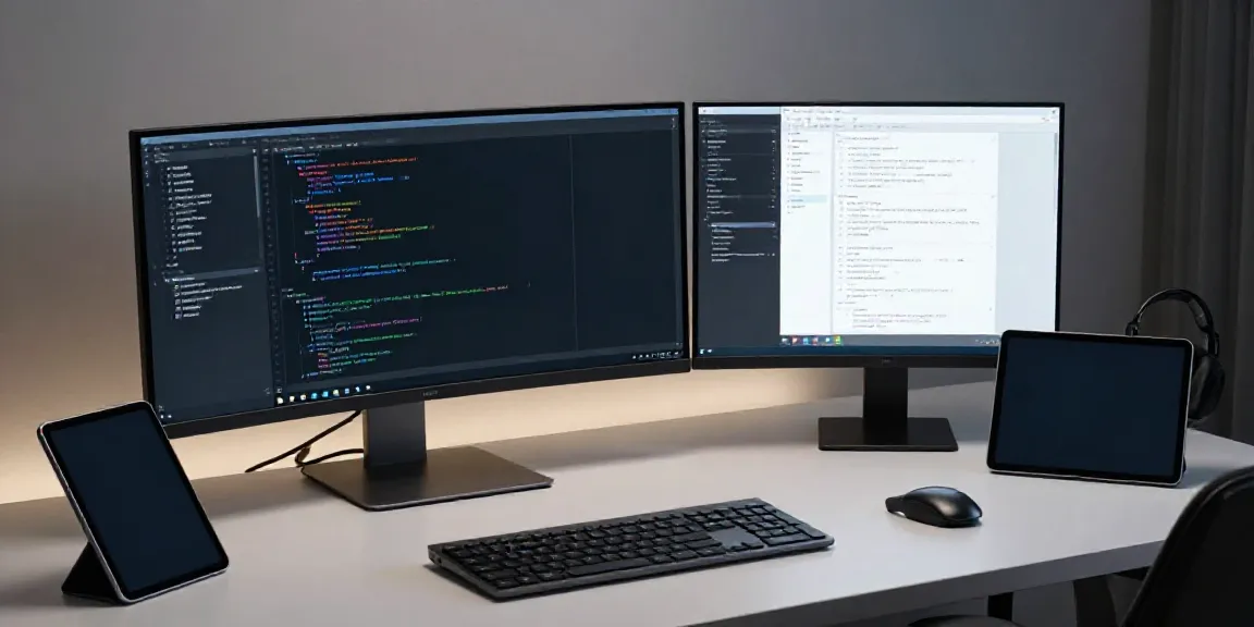 Aktuelle Gadget-Nachrichten über Softwareentwicklung und digitale Innovation in einem modernen Entwicklerarbeitsplatz.