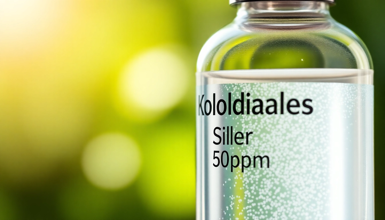 Kolloidales Silber 50 ppm in a sleek bottle reflecting purity and quality for health enthusiasts.