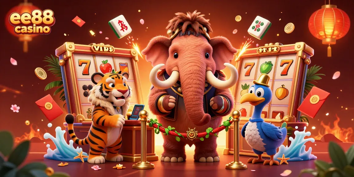 Experience the vibrant energy of ee88 casino with dynamic characters and colorful gaming elements.