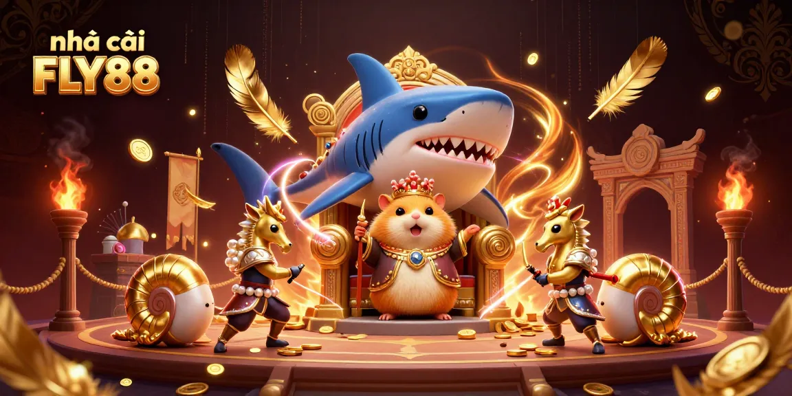 Engage with the dynamic world of house bets at nhà cái FLY88, showcasing vibrant royal characters and thrilling casino elements.