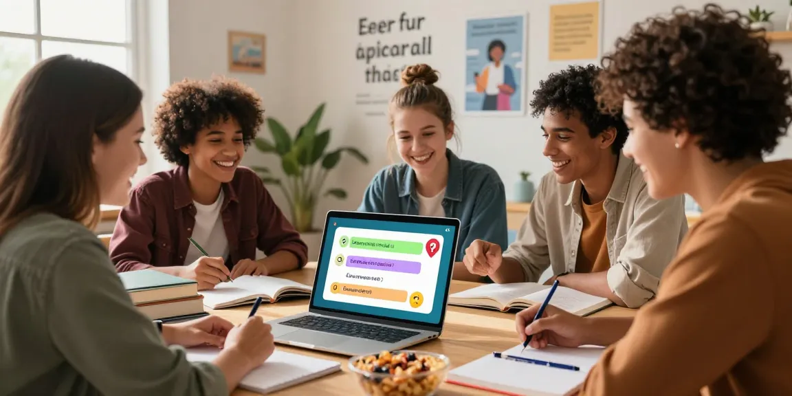 Interaktive Quiz-Session für Quiz Allgemeinwissen mit Freunden in einer gemütlichen Lernumgebung.