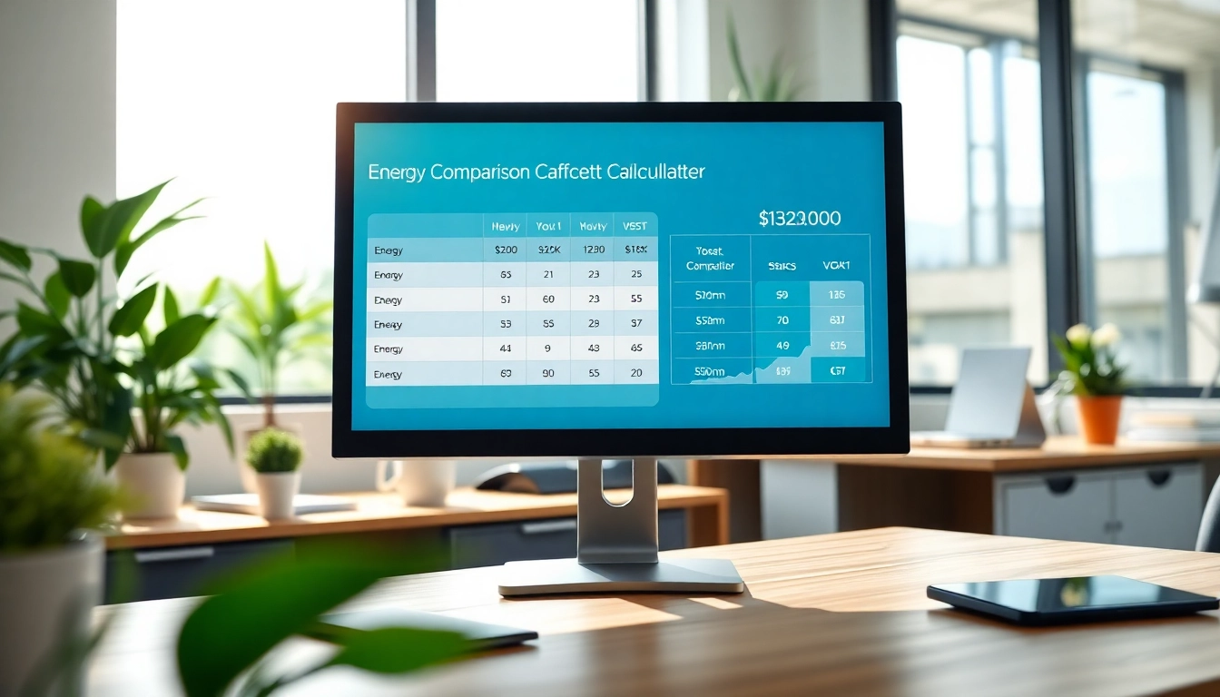 Interaktive Ansicht des Stromvergleichsrechners zur optimalen Energieeinsparung.