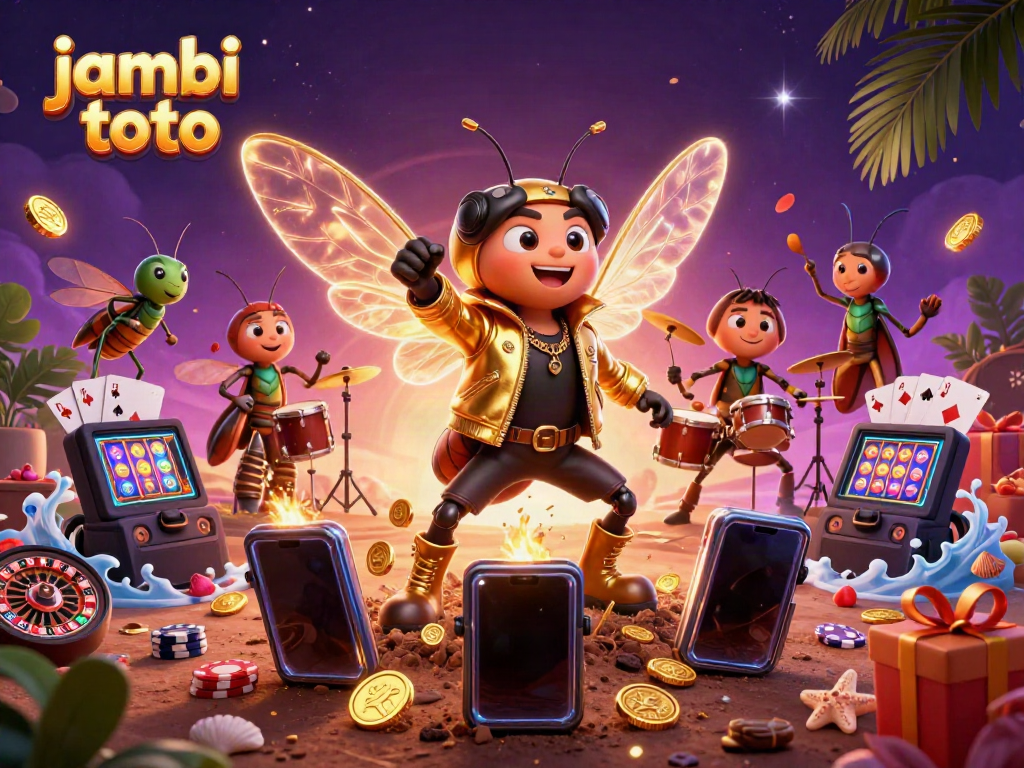 Engage in thrilling gameplay with jambi toto's vibrant casino scene featuring dynamic characters and games.