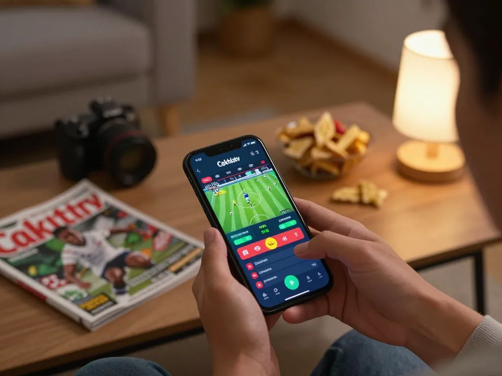 Engaging Cakhiatv experience as users bet on live football matches through mobile app