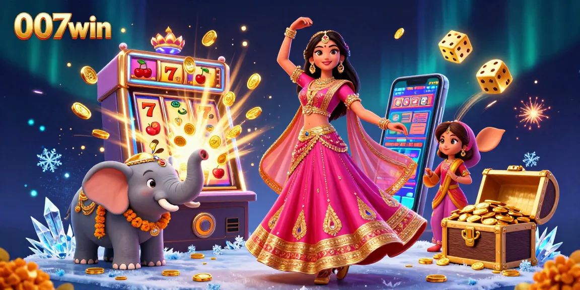 Play exciting games at 007win with vibrant jackpot illustrations, thrilling wins, and unique casino elements.