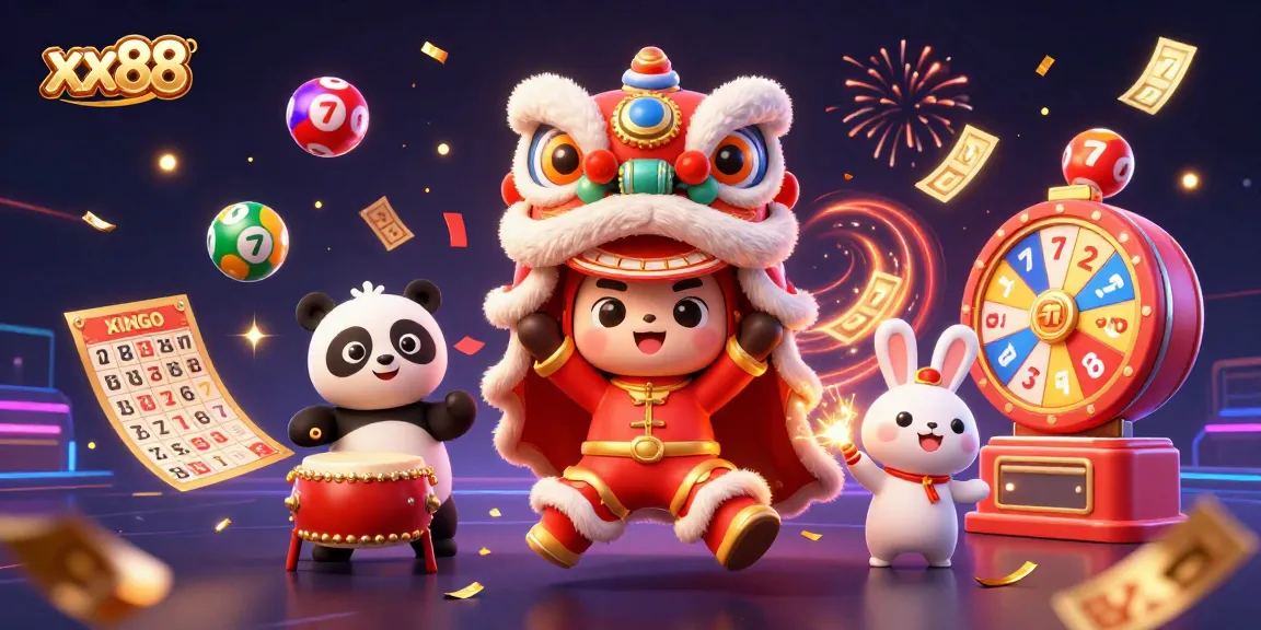 Engage with the excitement of xx88 as animated characters celebrate gambling wins in a vibrant casino scene.