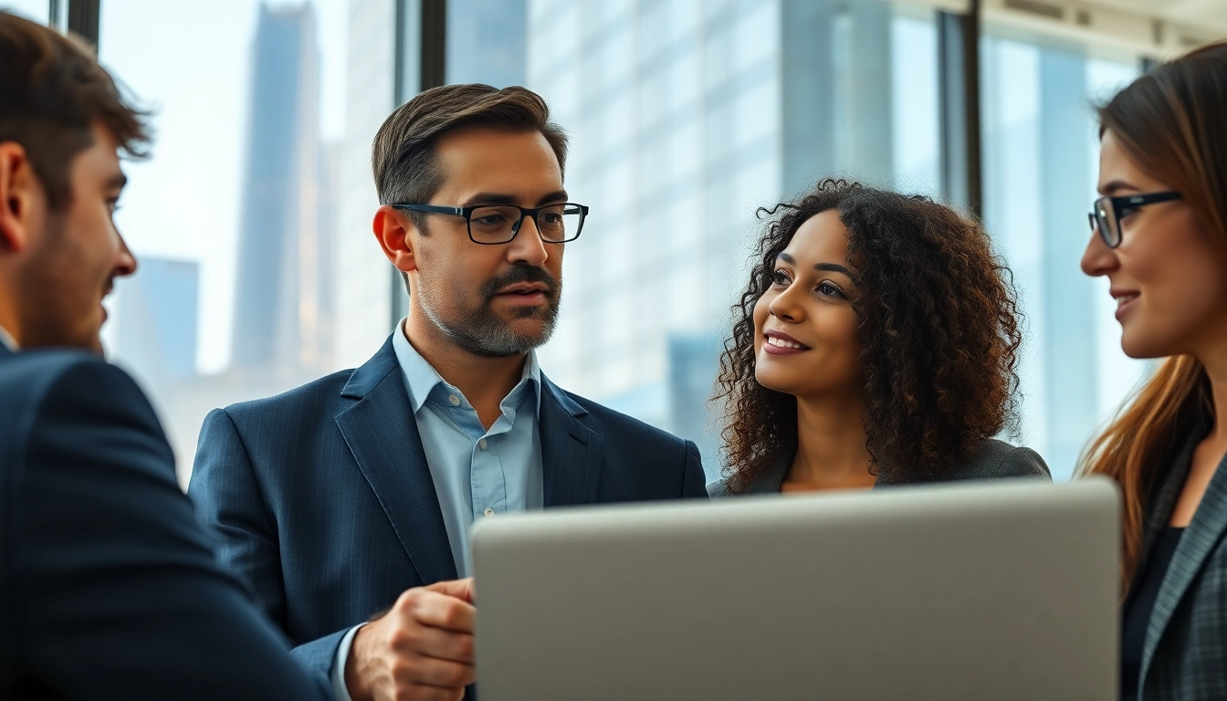 Headhunter Ingenieure beraten in einem modernen Büro über Karrierechancen.