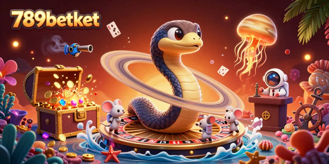 Engage in exciting gameplay with 789betket featuring vibrant casino elements and cosmic characters.
