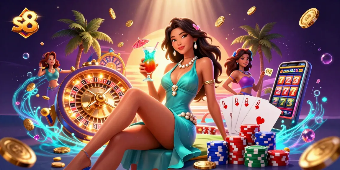 S8 casino scene featuring immersive game elements with vibrant colors and luxurious detail