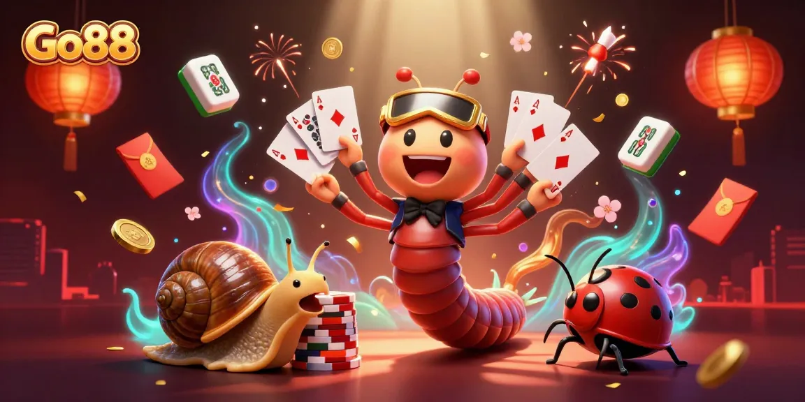 Win big at Go88 with a thrilling casino scene featuring unique game elements and characters!