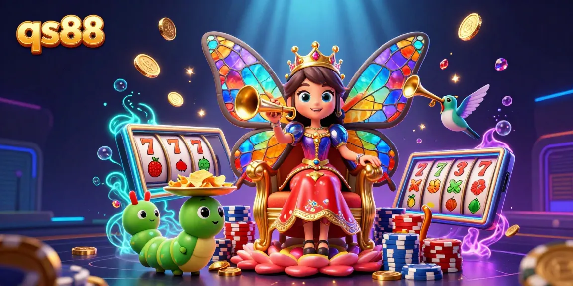 Spin slot reels and enjoy vibrant casino art featuring qs88 with dynamic visuals and colorful characters.