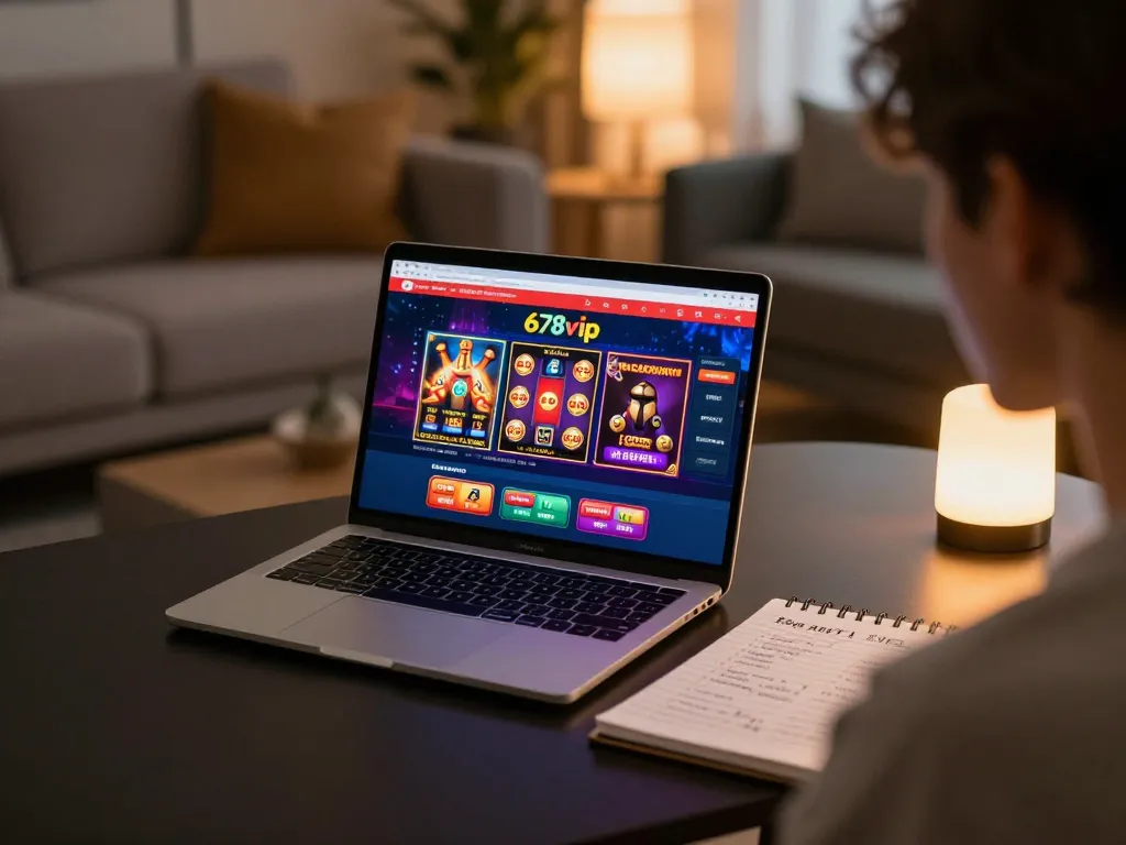 Player strategizing on 678vip online casino platform with engaging gameplay visuals.