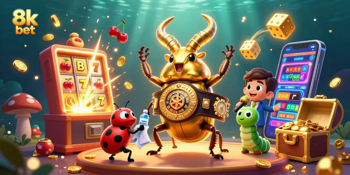 Experience thrilling gameplay with 8k bet amid a vibrant casino setting featuring dynamic characters and elements.