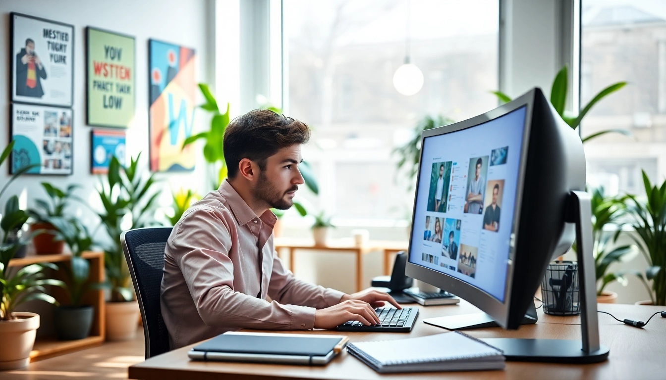 Webdesign Braunschweig: Innovative web designer creating modern website interfaces.