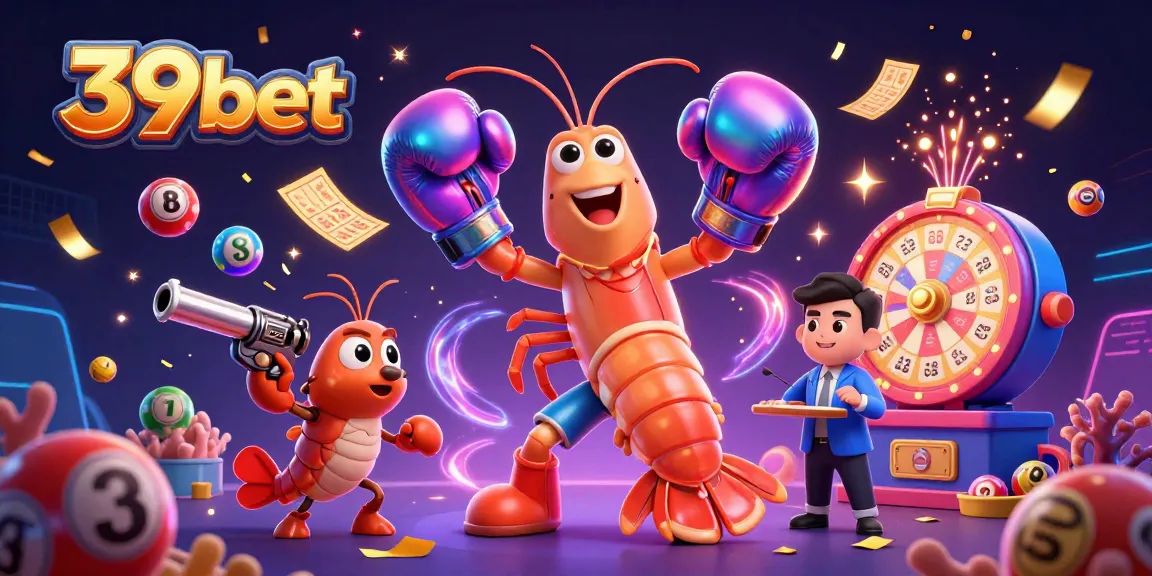 Experience the excitement of 39bet with vibrant lottery elements and dynamic game characters.